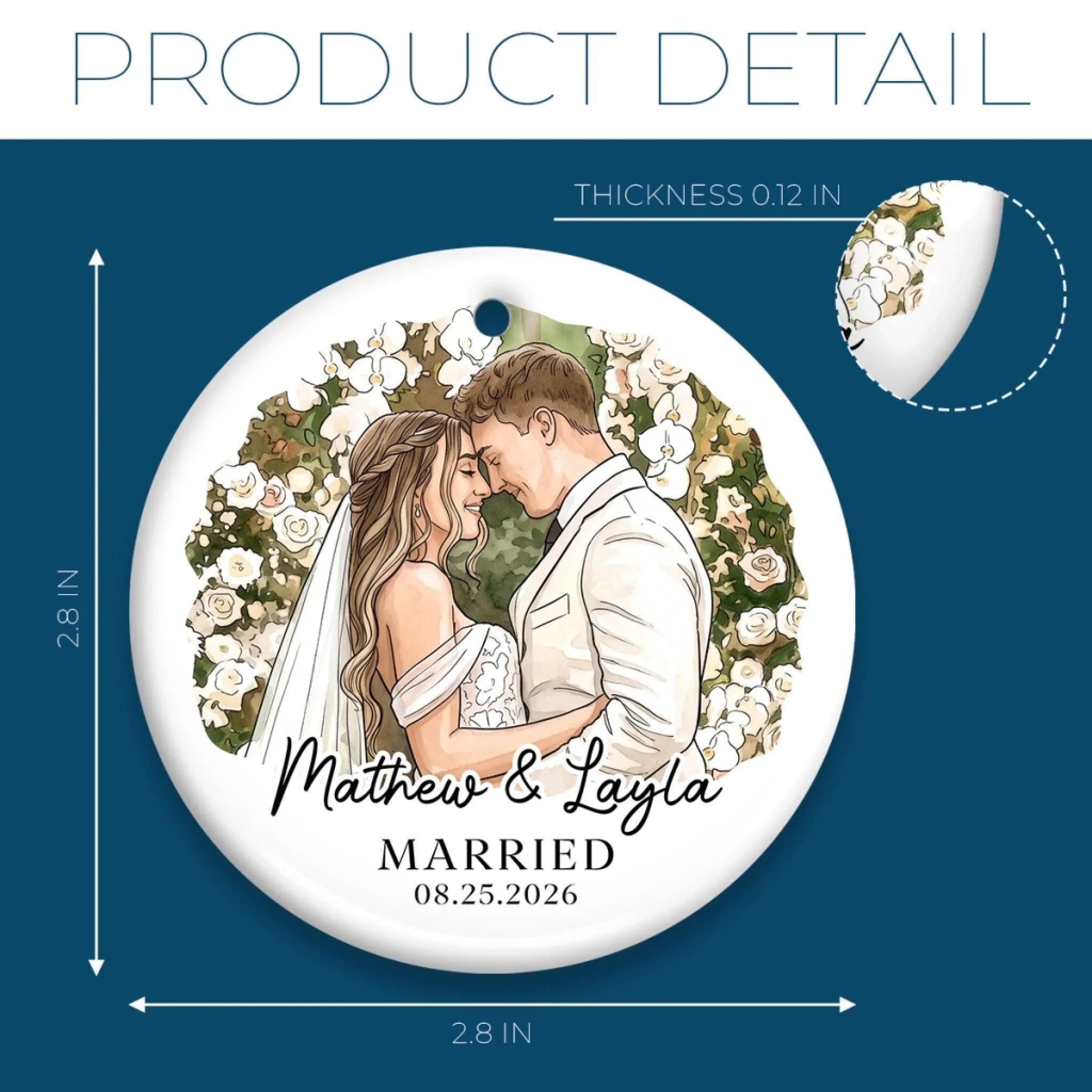 Custom Photo First Christmas Ceramic Ornament - Personalized Anniversary Christmas Wedding Gifts For Husband And Wife, Him And Her - The Best Roll Of My Life