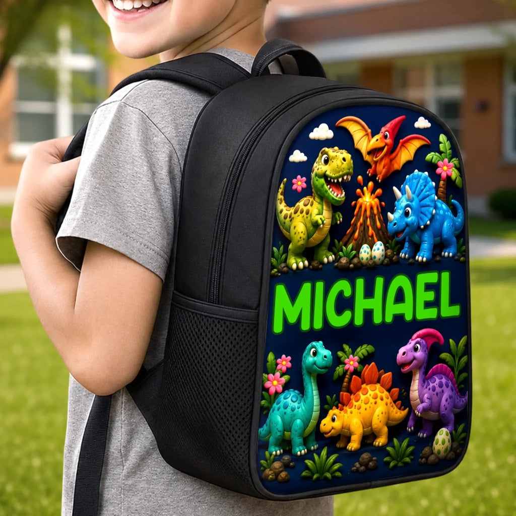 Custom Kids Front Printed Backpack - Personalized Back To School Gifts For Kids - On The Road To Adventure