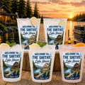 Custom Lake House Party Cups - Personalized Summer Vacation And Travel Gifts For Mom, Dad, Brother, Sister - Welcome To Our Lakeside Haven