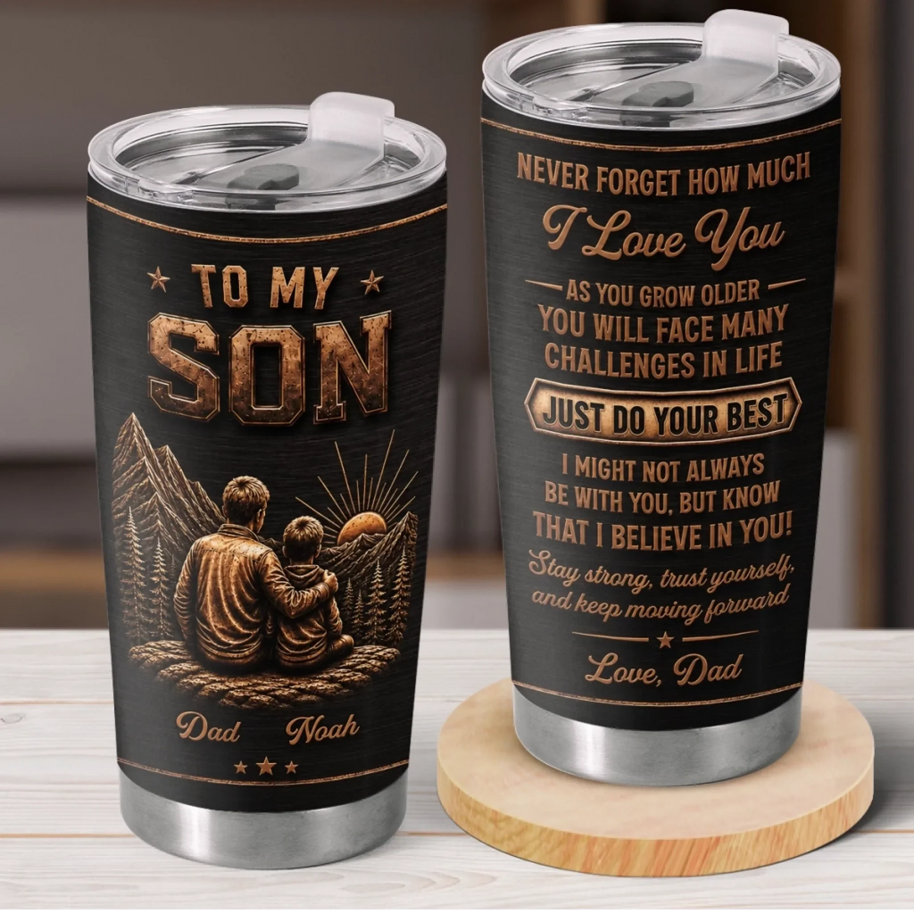 Custom Tumbler - Personalized Birthday Gifts For Son - Keep Moving Forward Always