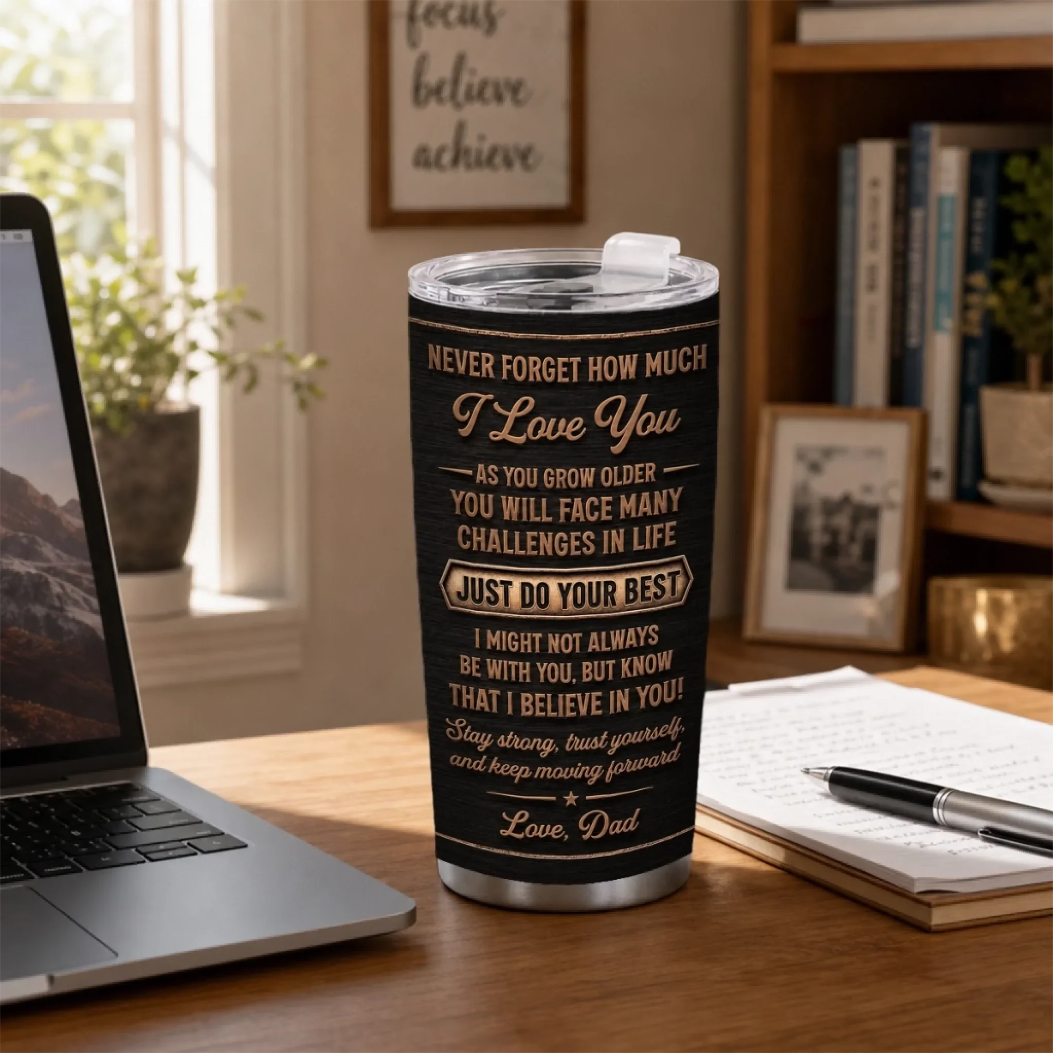 Custom Tumbler - Personalized Birthday Gifts For Son - Keep Moving Forward Always
