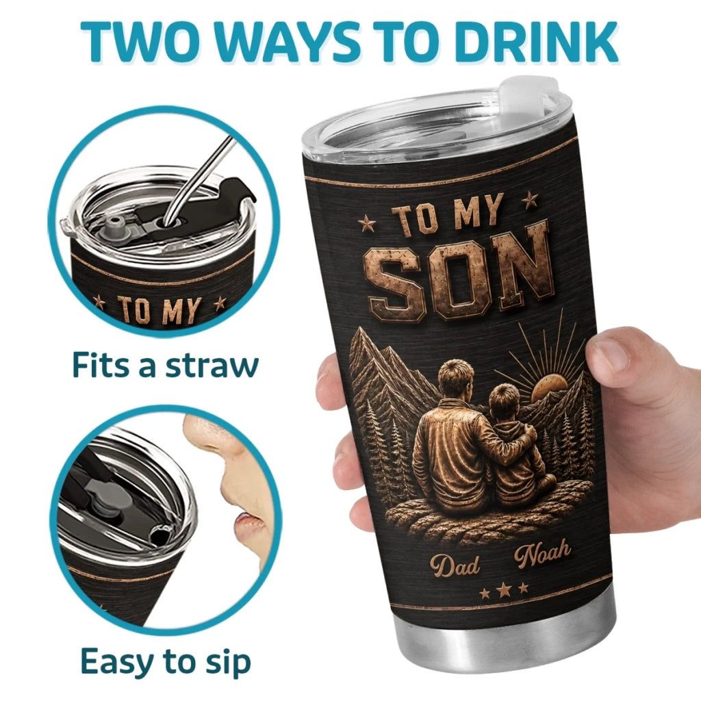 Custom Tumbler - Personalized Birthday Gifts For Son - Keep Moving Forward Always