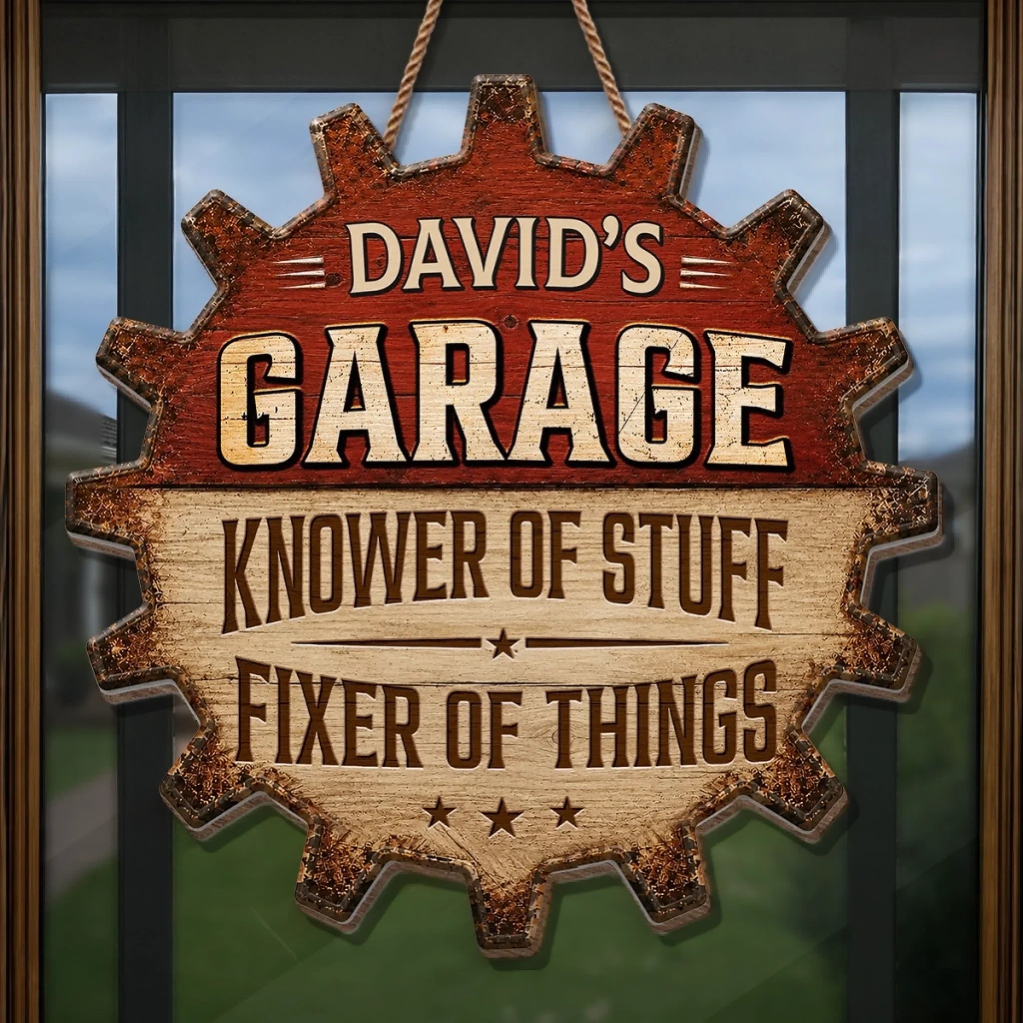 Custom Wood Sign - Personalized Birthday Gifts For Husband, Son, Grandson, Brother, Grandpa, Dad, Yourself - Garage Goals