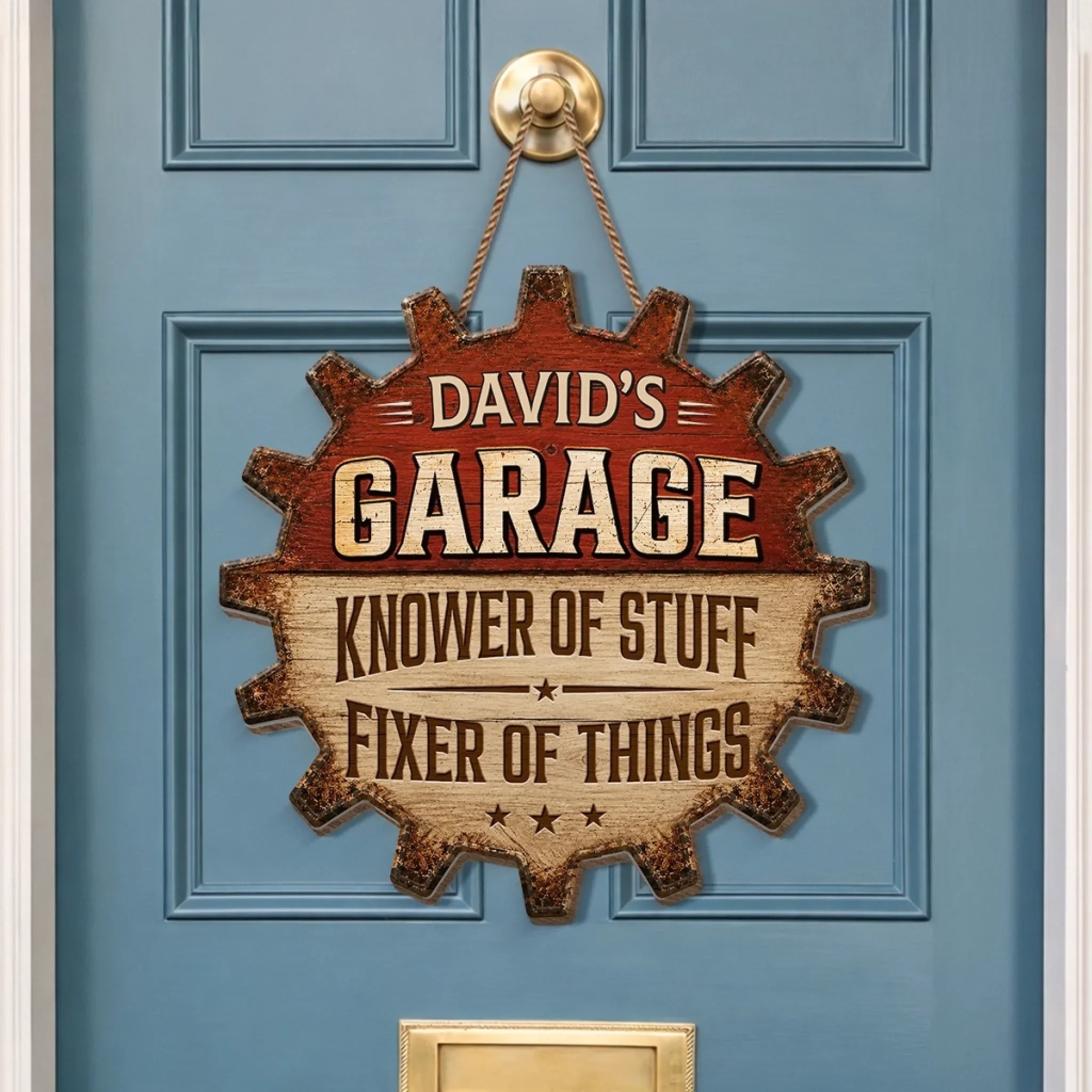 Custom Wood Sign - Personalized Birthday Gifts For Husband, Son, Grandson, Brother, Grandpa, Dad, Yourself - Garage Goals
