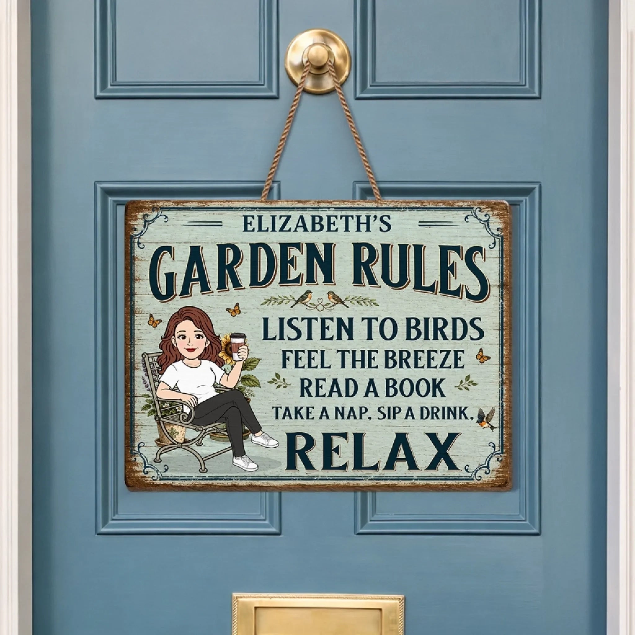 Custom Wood Sign - Personalized Birthday Garden Gifts For Gardeners - My Happy Little Garden Haven