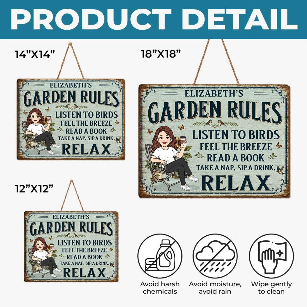 Custom Wood Sign - Personalized Birthday Garden Gifts For Gardeners - My Happy Little Garden Haven