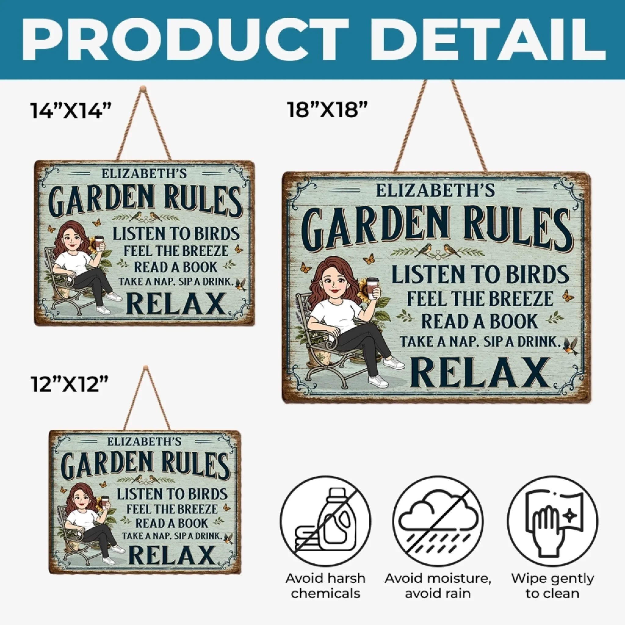 Custom Wood Sign - Personalized Birthday Garden Gifts For Gardeners - My Happy Little Garden Haven