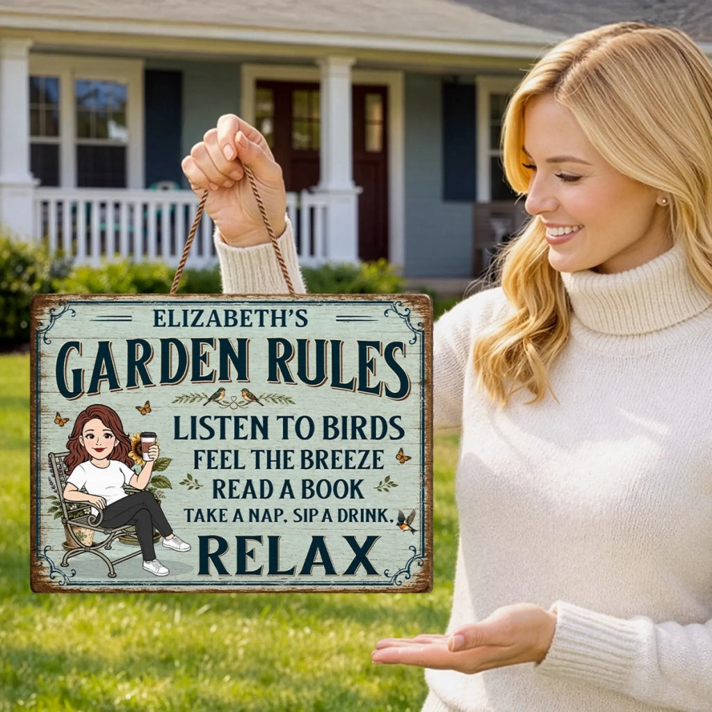 Custom Wood Sign - Personalized Birthday Garden Gifts For Gardeners - My Happy Little Garden Haven