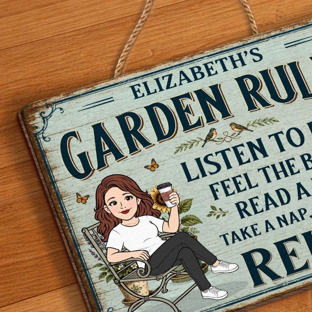 Custom Wood Sign - Personalized Birthday Garden Gifts For Gardeners - My Happy Little Garden Haven
