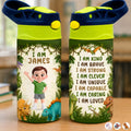 Custom Kids Insulated Water Bottle - Personalized Back To School Gifts For Kids - Growing Strong Every Day