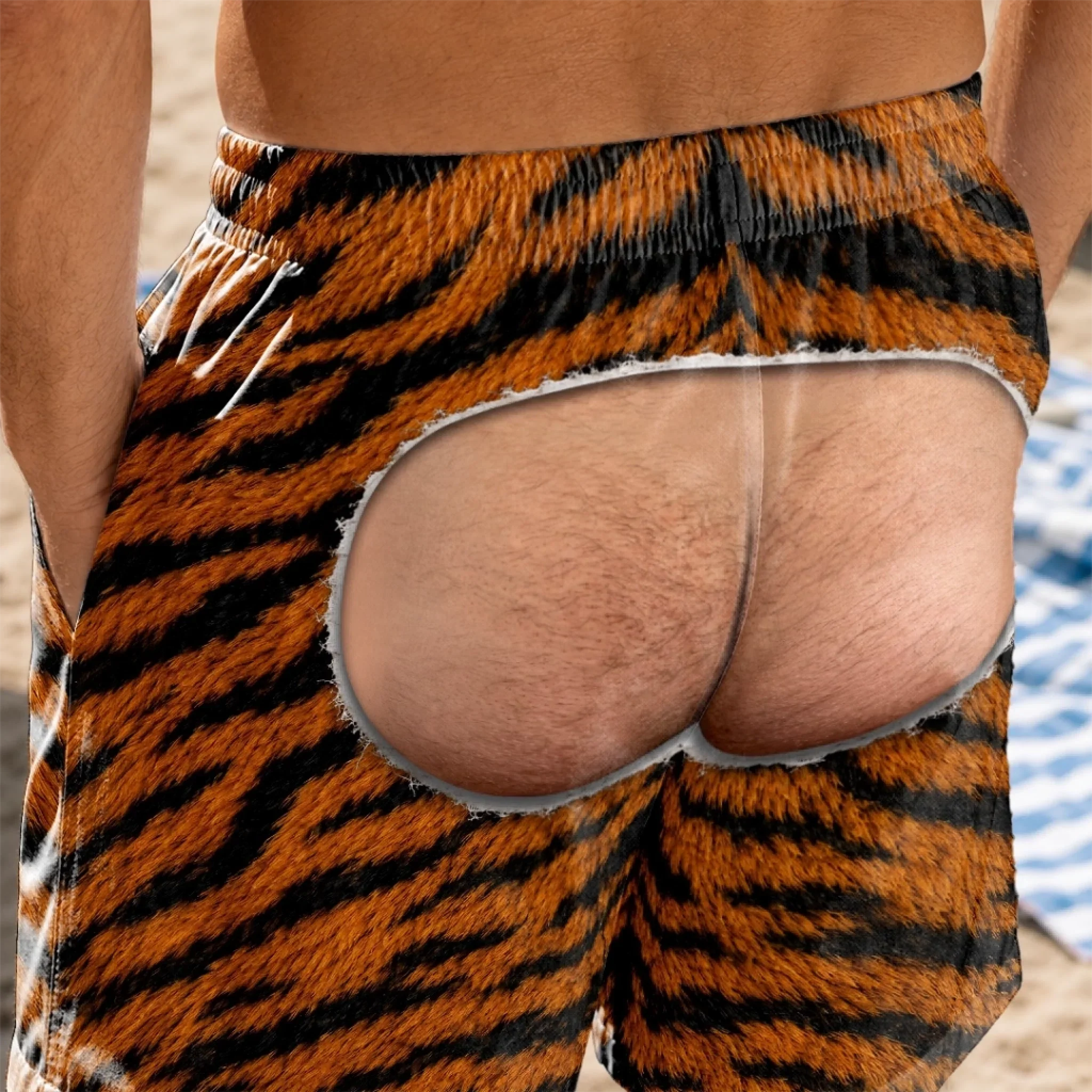Custom Funny Men Swim Trunks - Personalized Birthday Gifts For Husband, Son, Grandson, Brother, Grandpa, Dad, Yourself - Worth A Second Look