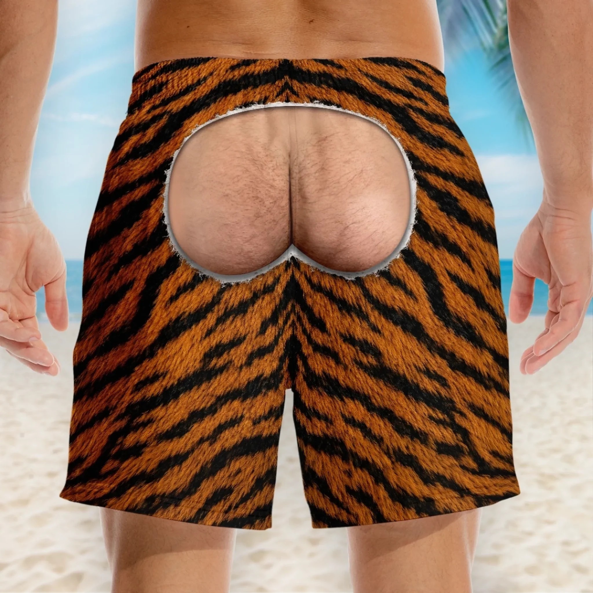 Custom Funny Men Swim Trunks - Personalized Birthday Gifts For Husband, Son, Grandson, Brother, Grandpa, Dad, Yourself - Worth A Second Look