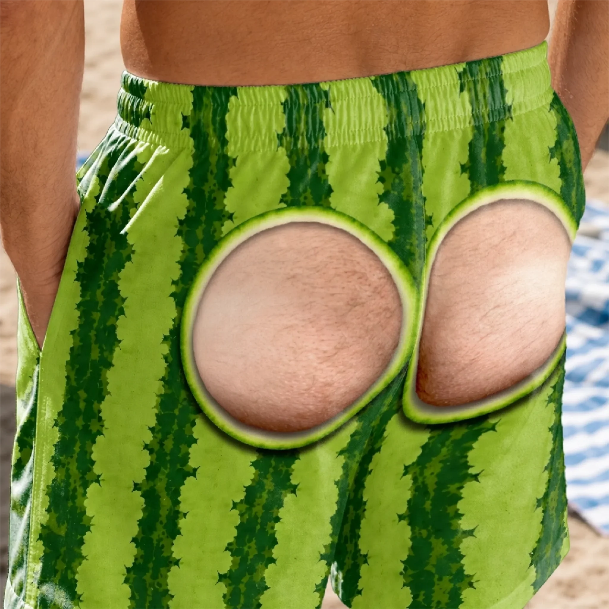 Custom Funny Men Swim Trunks - Personalized Birthday Gifts For Husband, Son, Grandson, Brother, Grandpa, Dad, Yourself - Looking Good Naturally