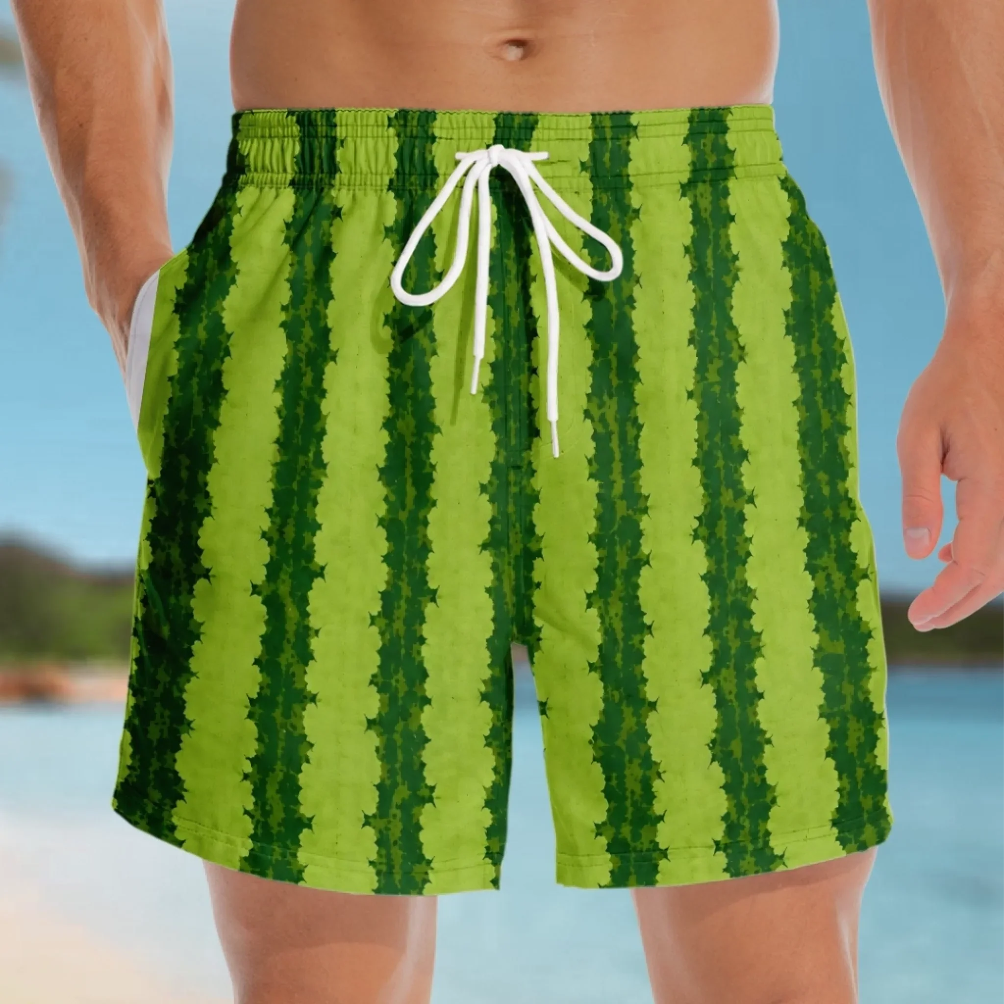 Custom Funny Men Swim Trunks - Personalized Birthday Gifts For Husband, Son, Grandson, Brother, Grandpa, Dad, Yourself - Looking Good Naturally