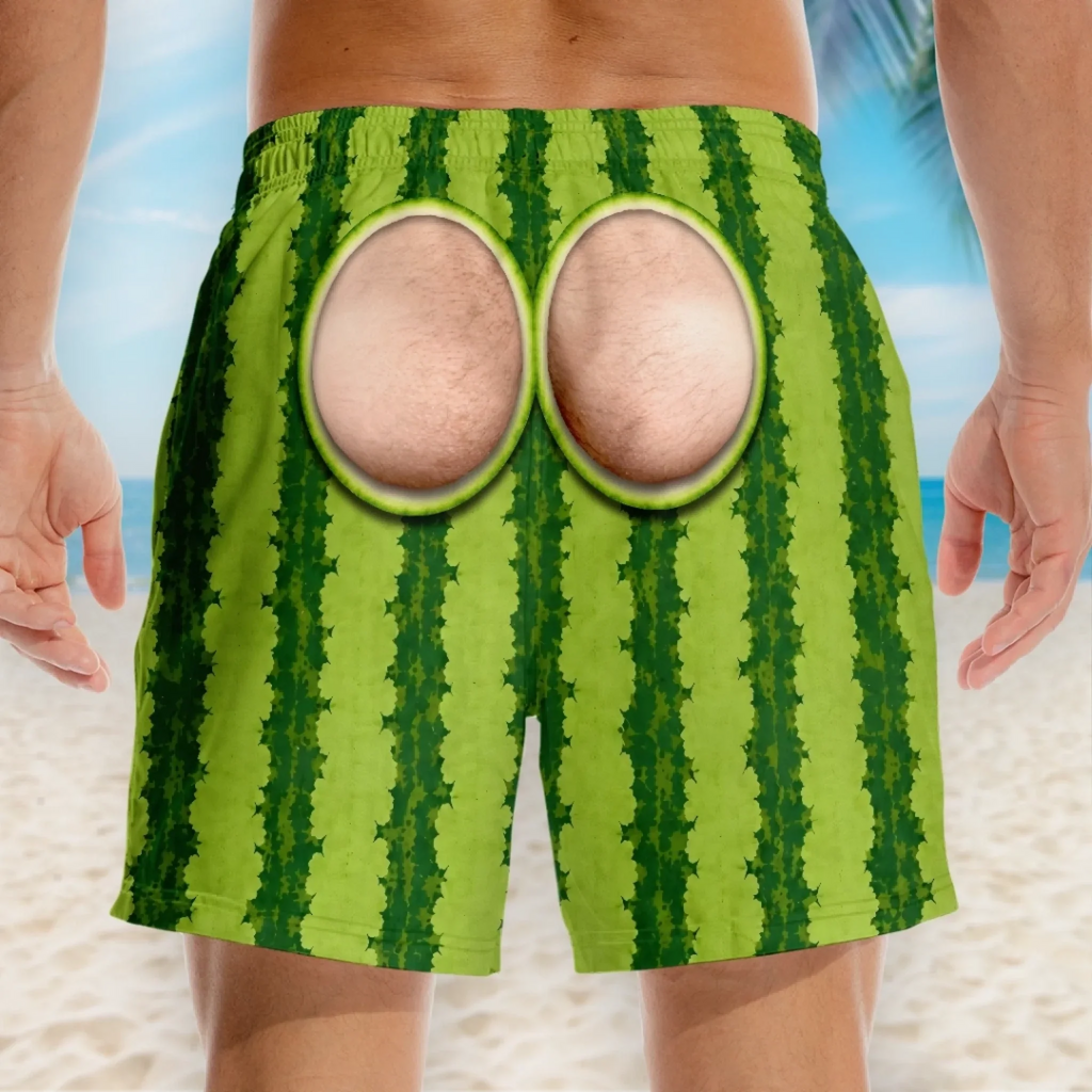 Custom Funny Men Swim Trunks - Personalized Birthday Gifts For Husband, Son, Grandson, Brother, Grandpa, Dad, Yourself - Looking Good Naturally