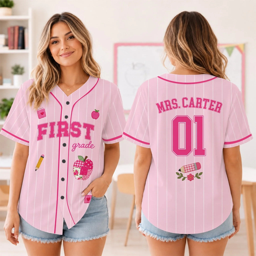 Custom Baseball Jersey - Personalized Teacher Appreciation, Back To School Gifts For Teachers - Our Favorite Classroom Hero