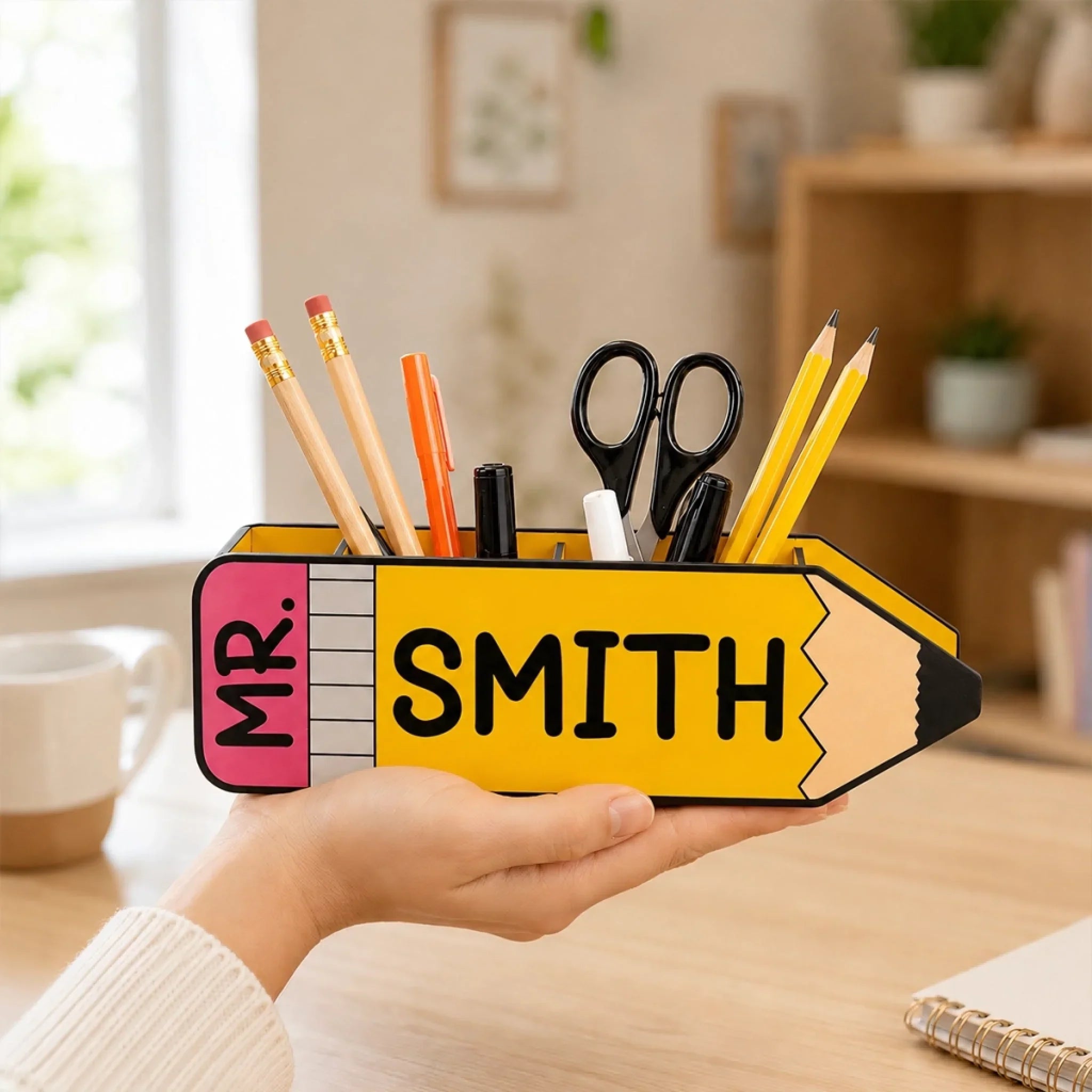 Custom Wooden Pencil Holder - Personalized Teacher Appreciation, Back To School Gifts For Teachers - Teaching With Love Daily