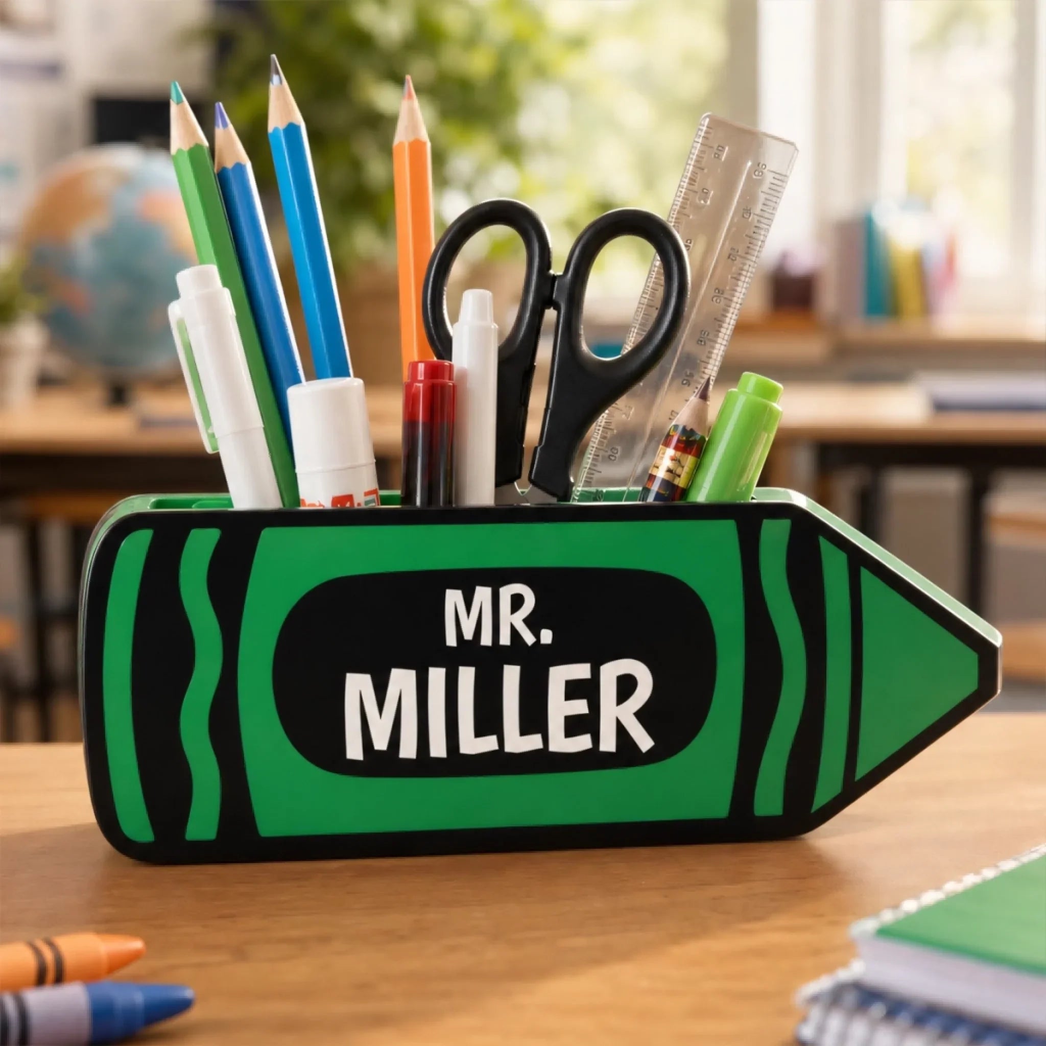 Custom Wooden Pencil Holder - Personalized Teacher Appreciation, Back To School Gifts For Teachers - Making Learning Fun Together