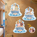 Custom Photo Cruise Ship Door Magnet - Personalized Summer Vacation And Travel Gifts For Mom, Dad, Brother, Sister - Cruising With My Crew