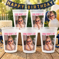 Custom Photo Party Cups - Personalized Birthday Gifts For Men, Women - Cheers To The Birthday Star