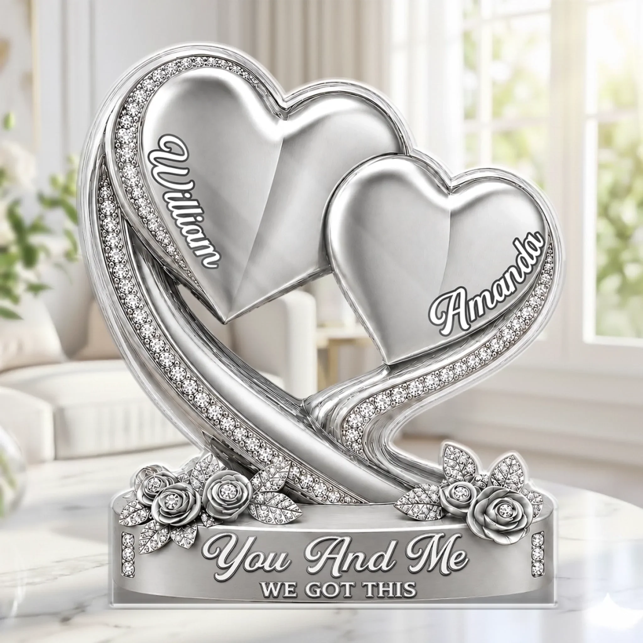 Custom Acrylic Plaque - Personalized Anniversary Wedding Gifts For Husband And Wife, Him And Her - Forever By Your Side