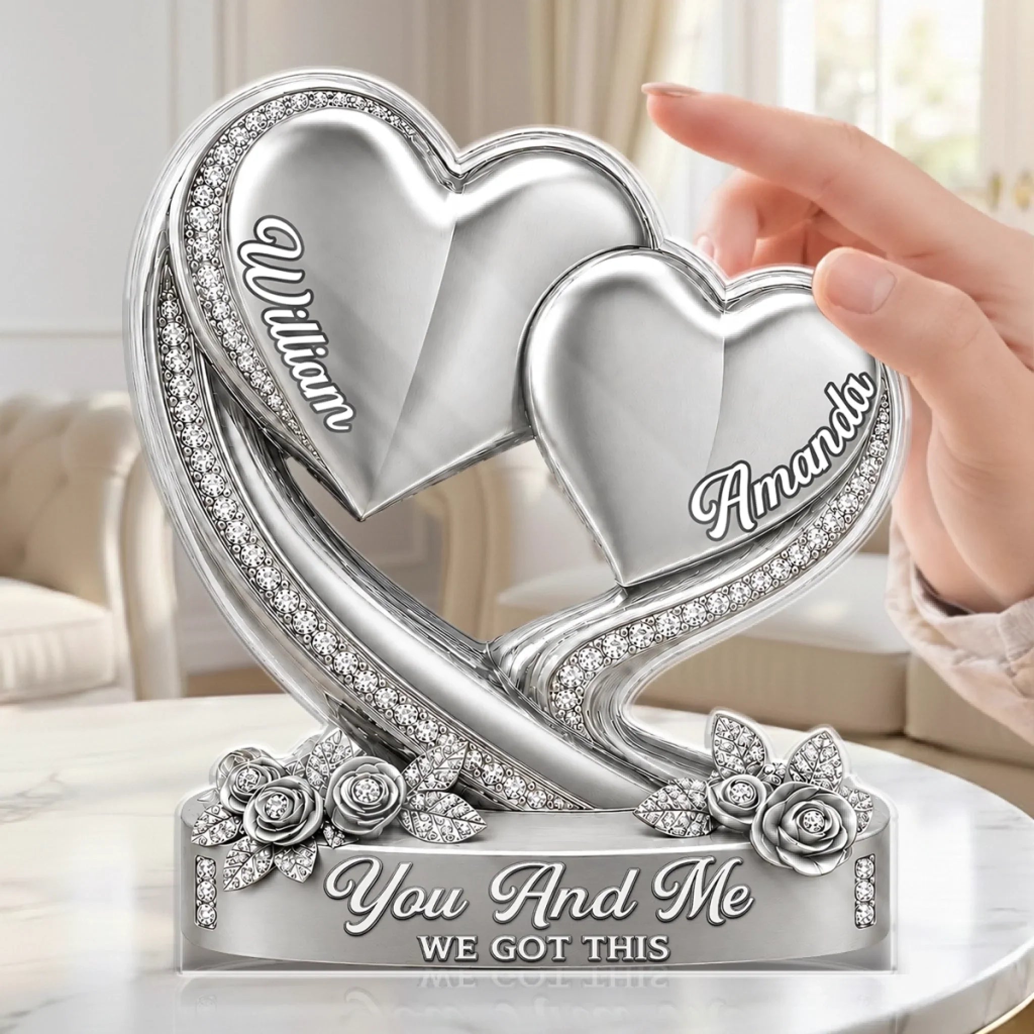 Custom Acrylic Plaque - Personalized Anniversary Wedding Gifts For Husband And Wife, Him And Her - Forever By Your Side