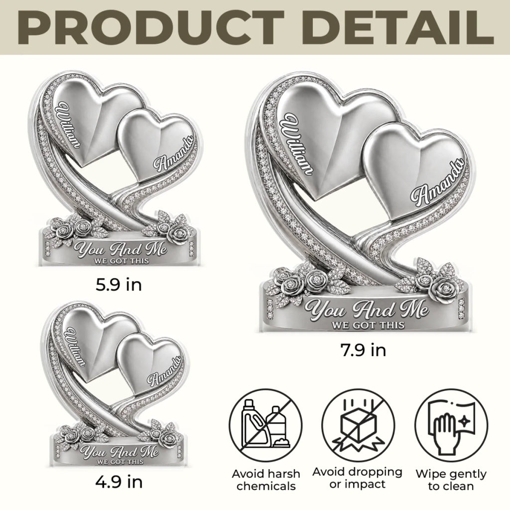 Custom Acrylic Plaque - Personalized Anniversary Wedding Gifts For Husband And Wife, Him And Her - Forever By Your Side