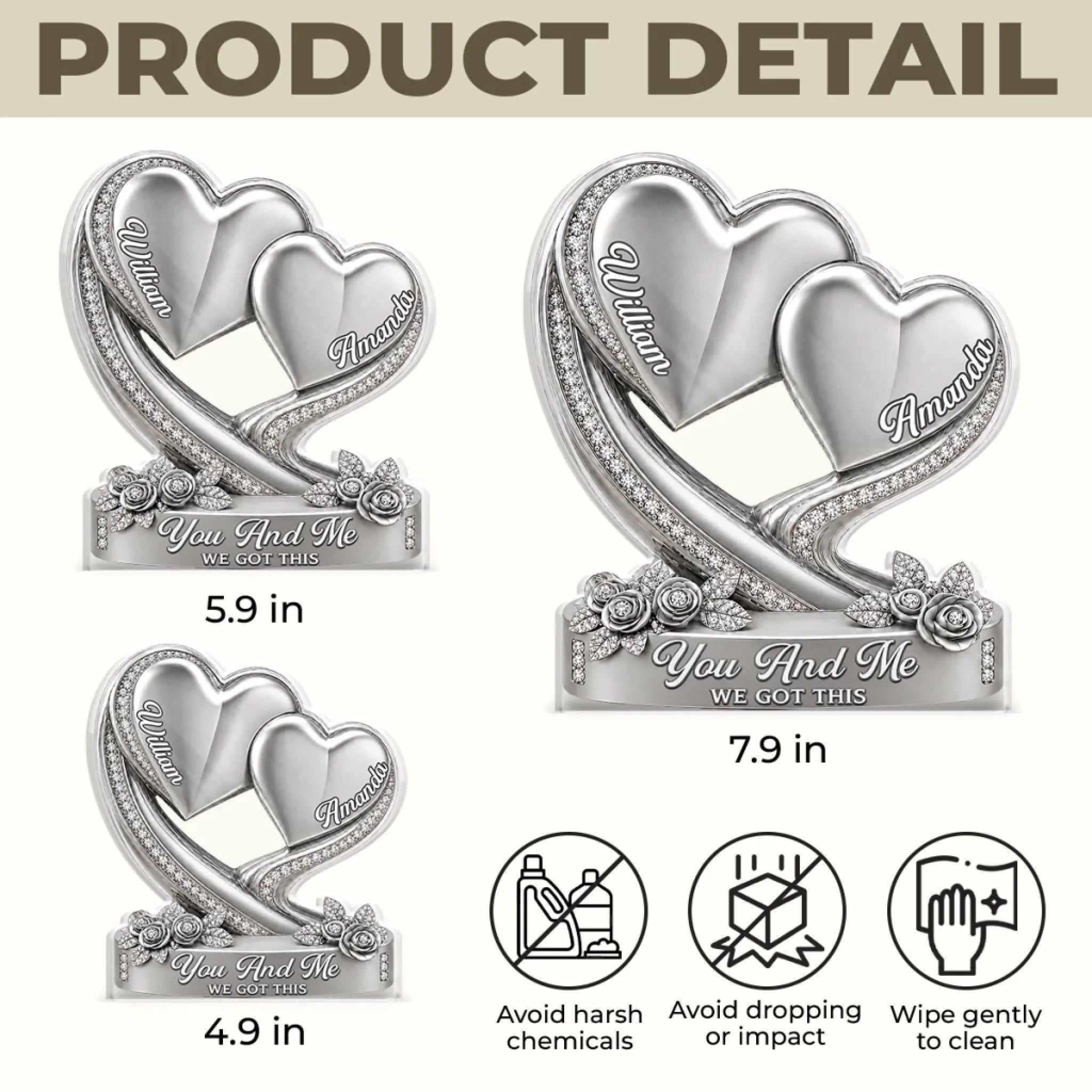 Custom Acrylic Plaque - Personalized Anniversary Wedding Gifts For Husband And Wife, Him And Her - Forever By Your Side