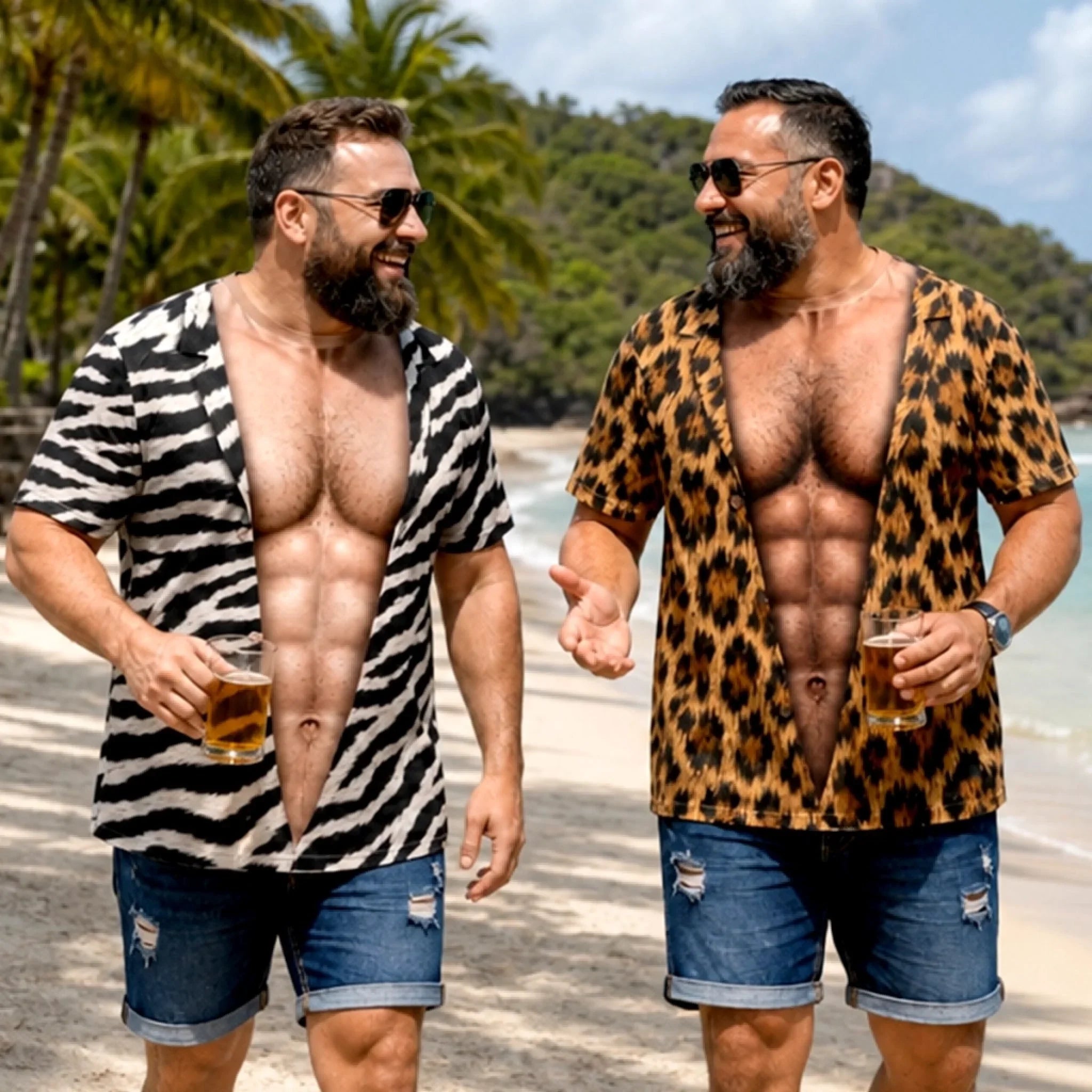 Custom Funny T-shirt - Personalized Summer Vacation And Travel Gifts For Husband, Son, Grandson, Yourself - Wild Side Of Summer