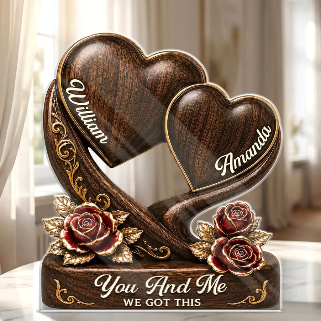 Custom Acrylic Plaque - Personalized Anniversary Wedding Gifts For Husband And Wife, Him And Her - You And Me, Always Together
