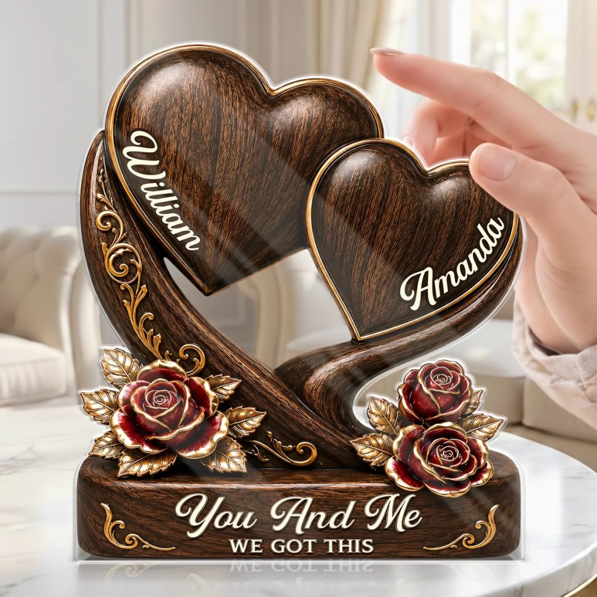 Custom Acrylic Plaque - Personalized Anniversary Wedding Gifts For Husband And Wife, Him And Her - You And Me, Always Together