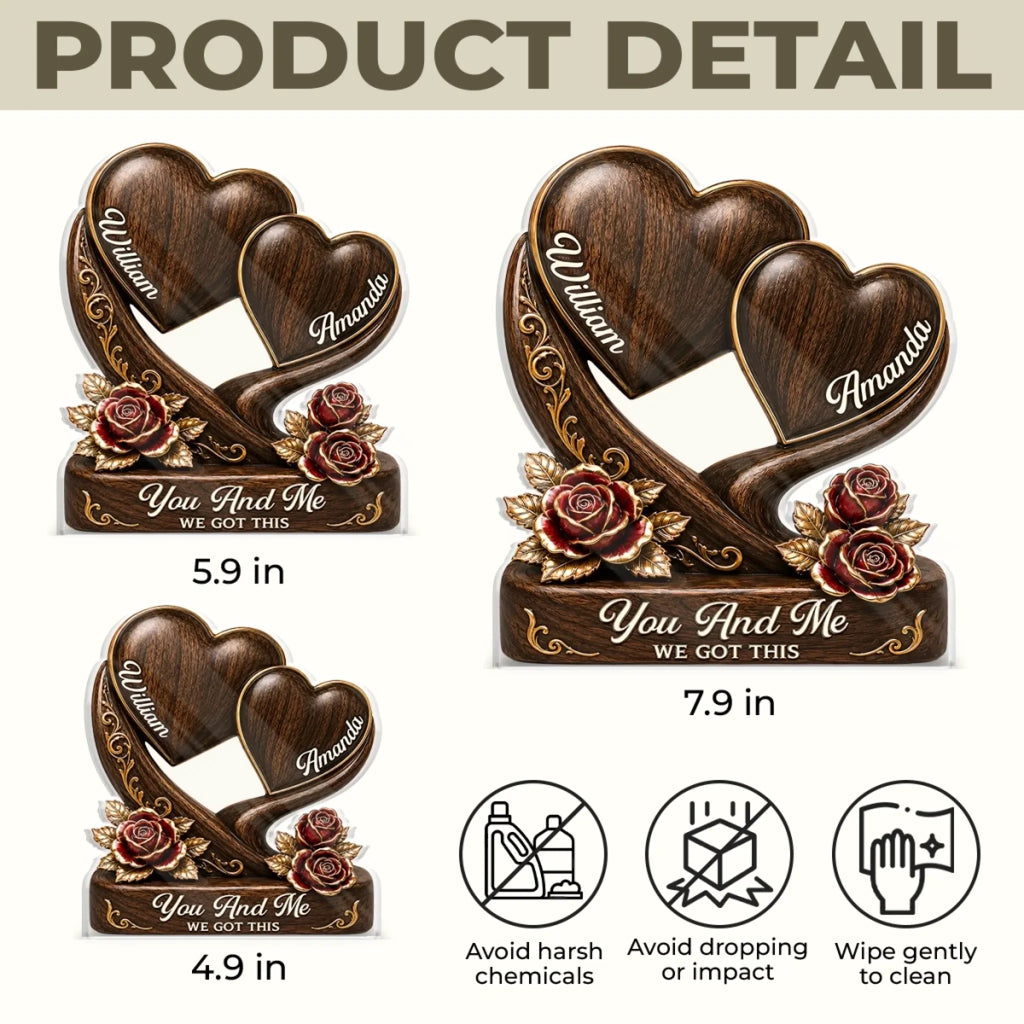 Custom Acrylic Plaque - Personalized Anniversary Wedding Gifts For Husband And Wife, Him And Her - You And Me, Always Together