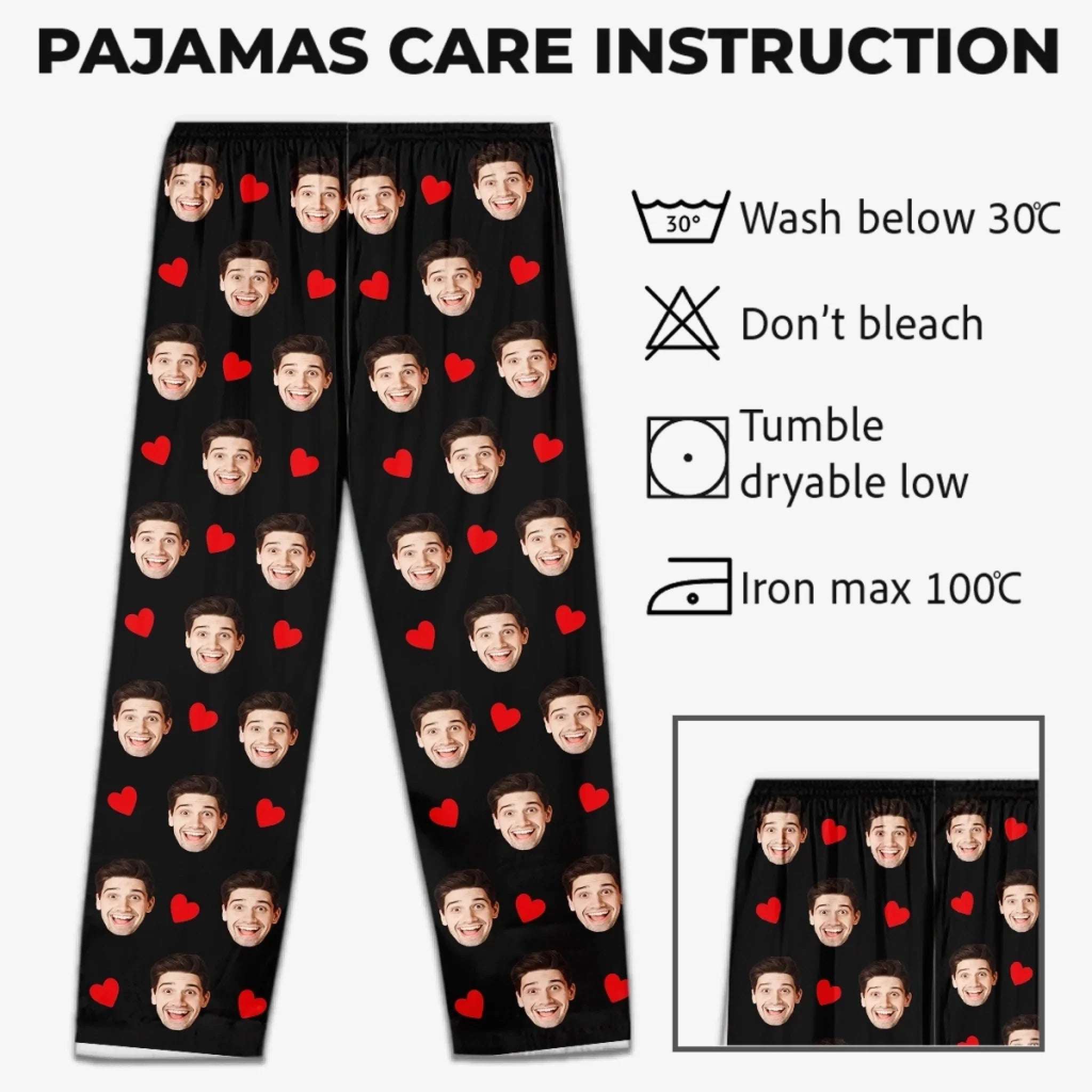 Custom Photo Pajama Pants - Personalized Anniversary Wedding Gifts For Husband And Wife, Him And Her - Sleeping In Your Funny Face
