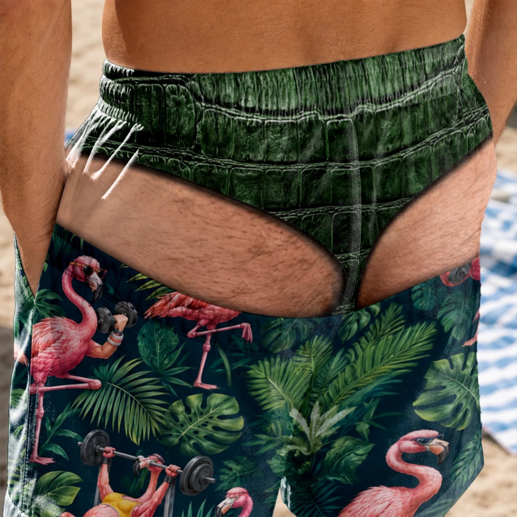 Custom Funny Men Swim Trunks - Personalized Birthday Gifts For Husband, Son, Grandson, Brother, Grandpa, Dad, Yourself - Suns Out Legs Out
