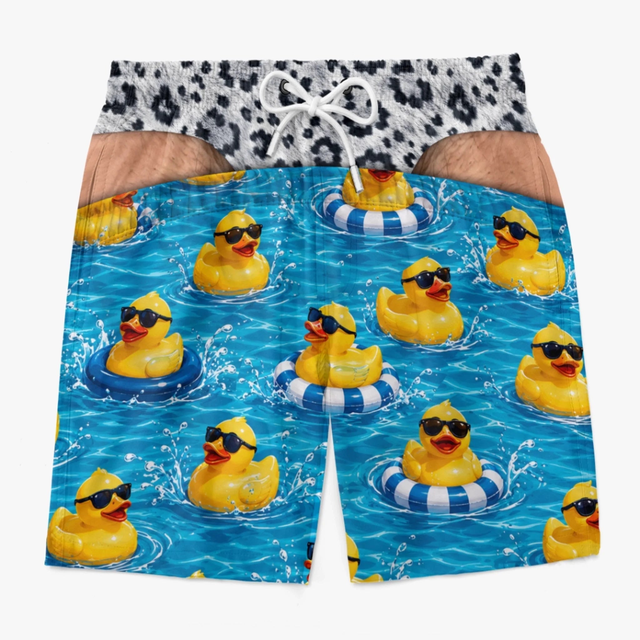 Custom Funny Men Swim Trunks - Personalized Birthday Gifts For Husband, Son, Grandson, Brother, Grandpa, Dad, Yourself - Suns Out Legs Out