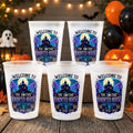 Custom Haunted House Party Cups - Personalized Halloween Gifts For Mom, Dad, Brother, Sister - Welcome To Our Haunted House