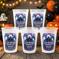 Custom Haunted House Party Cups - Personalized Halloween Gifts For Mom, Dad, Brother, Sister - Haunted House Party Crew