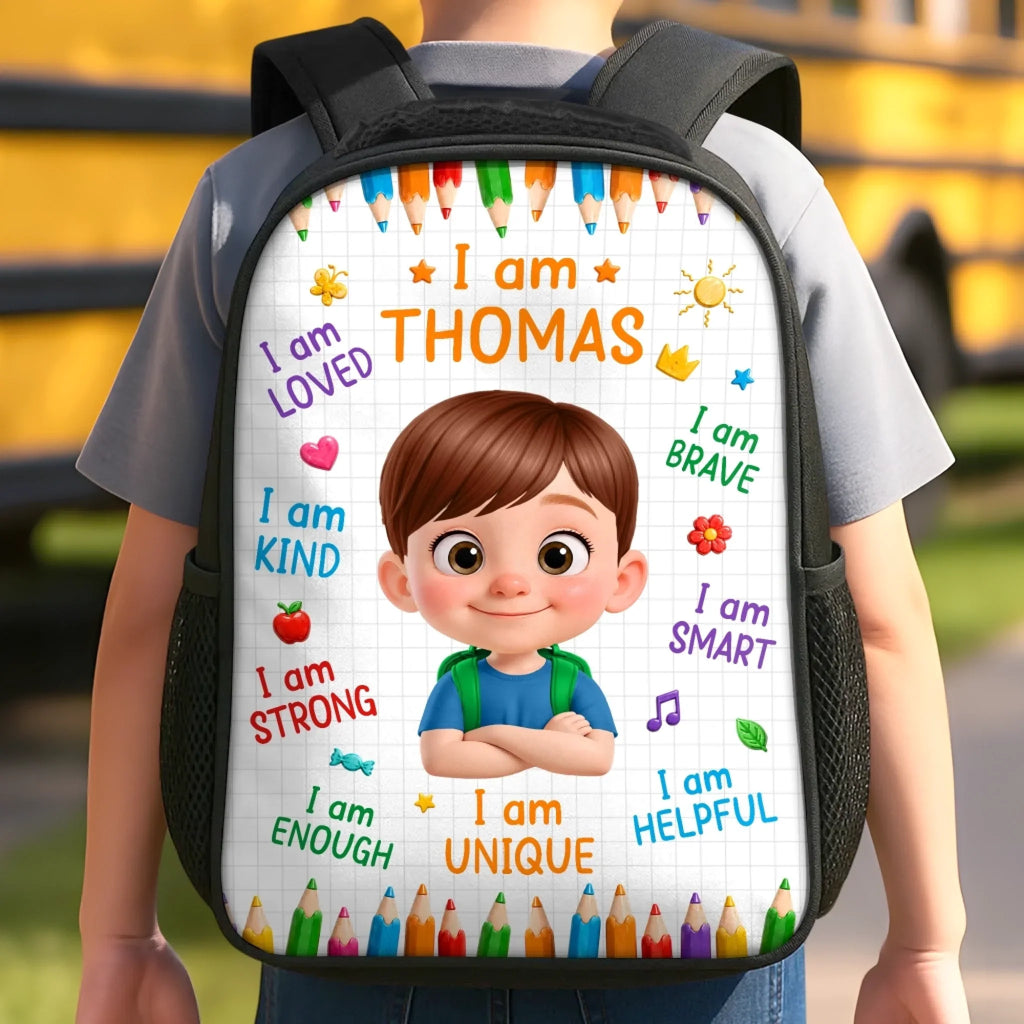 Custom Kids Backpack & Water Bottle Set - Personalized Back To School Gifts For Kids - New Season New Smiles