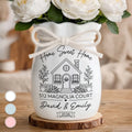Custom New Home Flower Vase With Ribbon - Personalized Anniversary Wedding Gifts For Husband And Wife, Him And Her - Together Is My Favorite Place