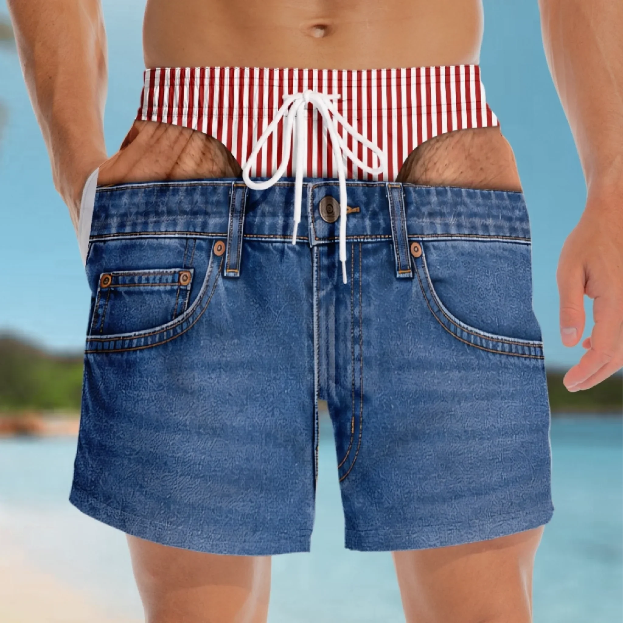 Custom Funny Men Swim Trunks - Personalized Birthday Gifts For Husband, Son, Grandson, Brother, Grandpa, Dad, Yourself - Funny Summer Vibe