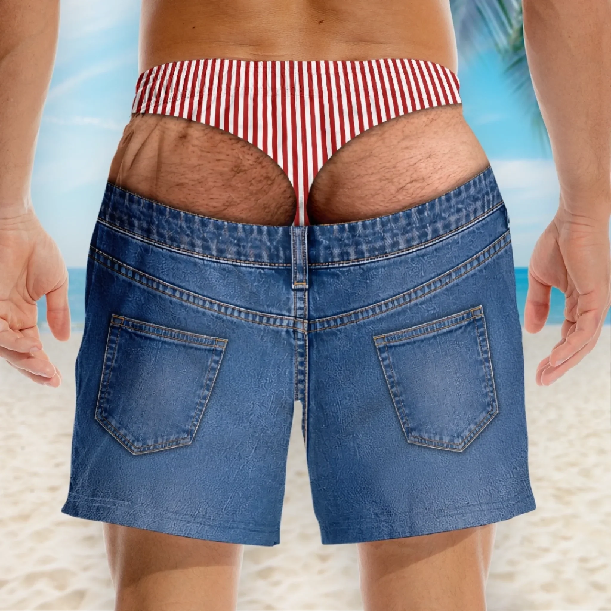Custom Funny Men Swim Trunks - Personalized Birthday Gifts For Husband, Son, Grandson, Brother, Grandpa, Dad, Yourself - Funny Summer Vibe
