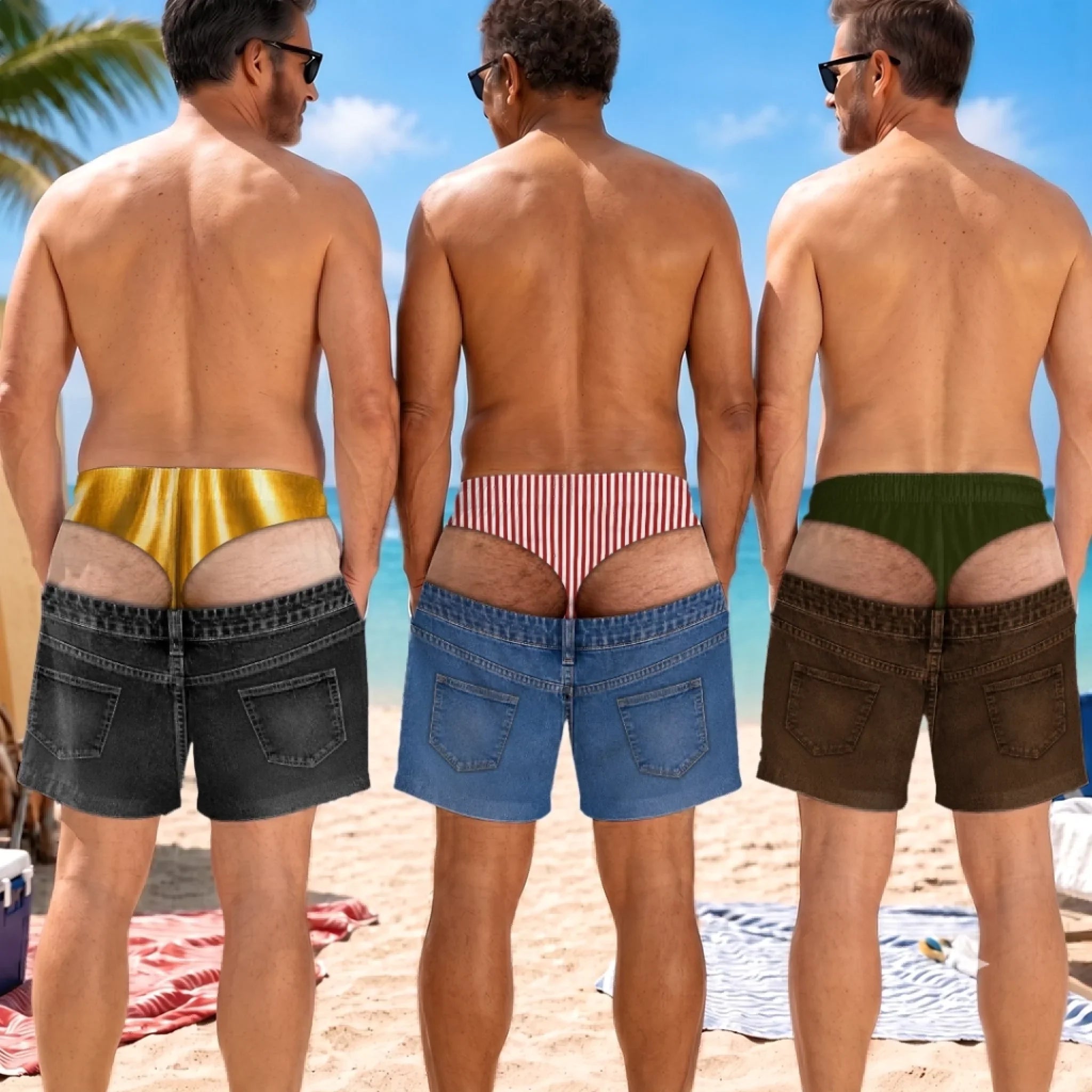 Custom Funny Men Swim Trunks - Personalized Birthday Gifts For Husband, Son, Grandson, Brother, Grandpa, Dad, Yourself - Funny Summer Vibe