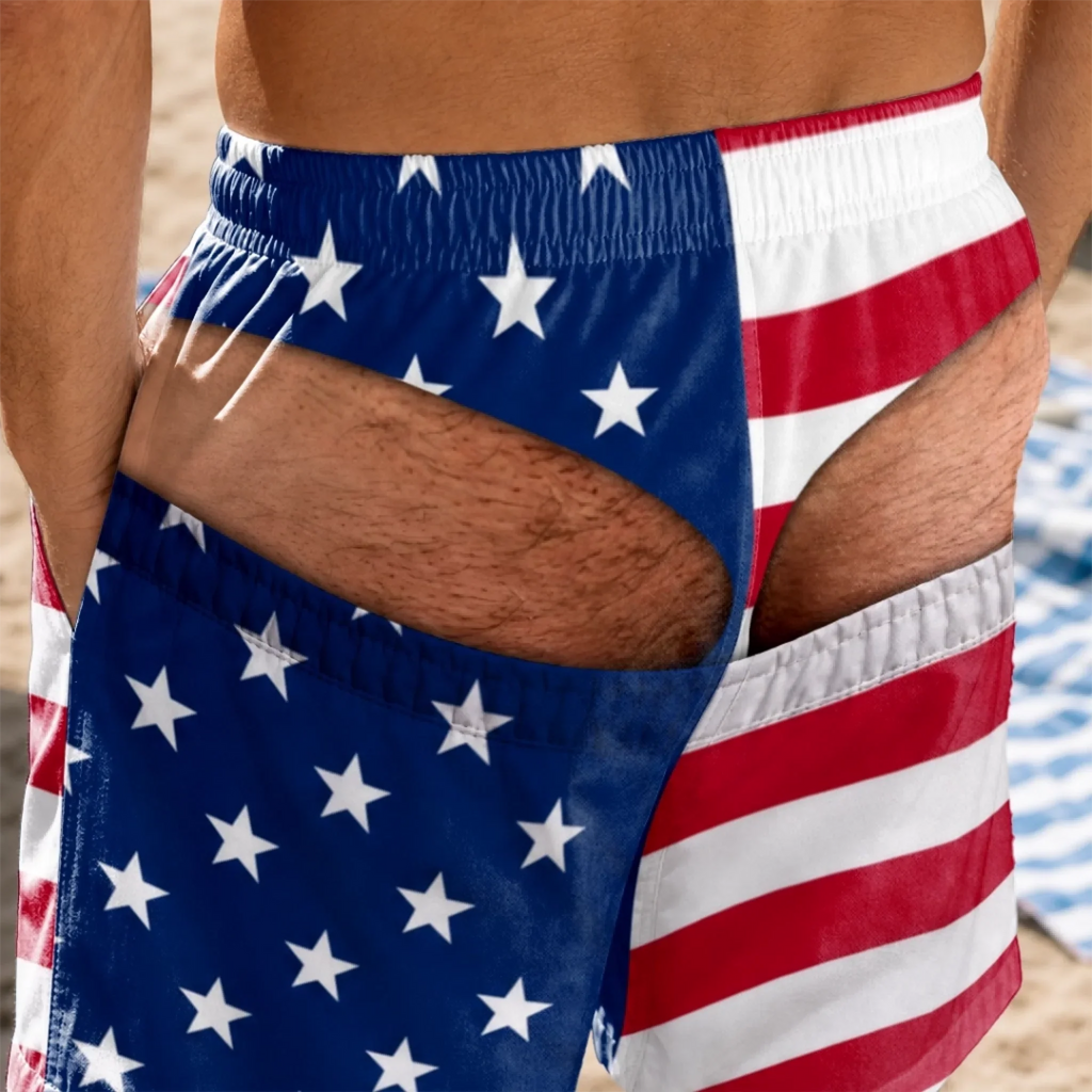 Custom Funny Men Swim Trunks - Personalized Birthday Gifts For Husband, Son, Grandson, Brother, Grandpa, Dad, Yourself - Tropical Beach Prank