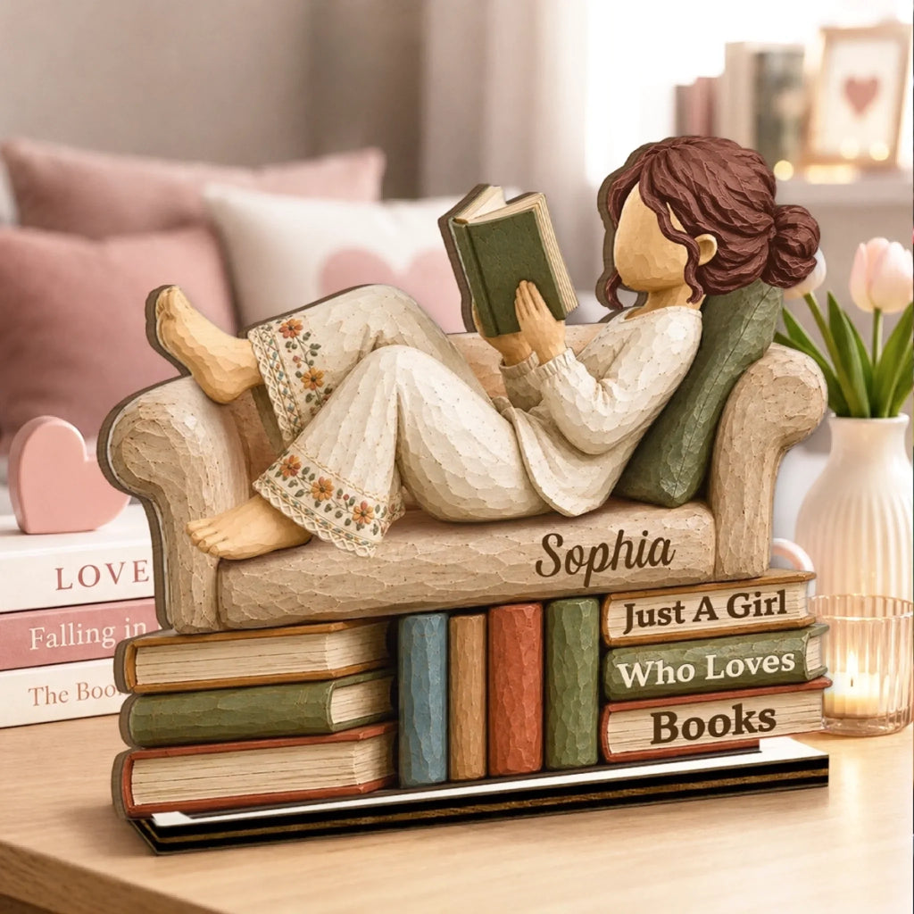 Custom 2-Layered Wooden Plaque - Personalized  Bookish Gifts For Book Lovers, Bookworms, Readers -  
Quiet Moments With Great Books