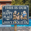 Custom Home Decor Metal Sign - Personalized Summer Vacation And Travel Gifts For Husband And Wife, Him And Her - Keep The Good Vibes Rolling