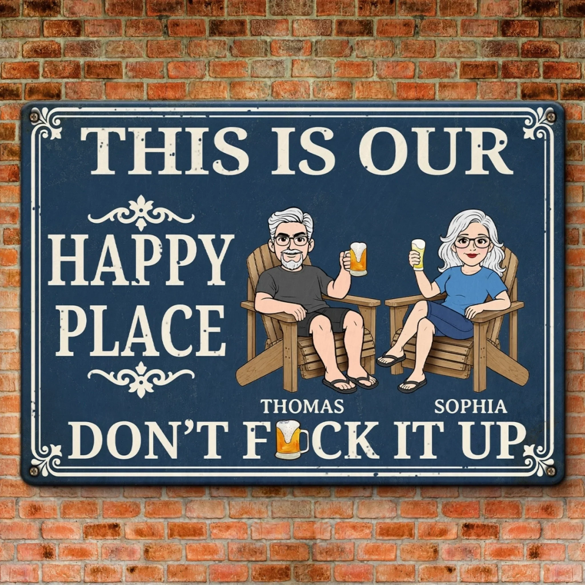 Custom Home Decor Metal Sign - Personalized Summer Vacation And Travel Gifts For Husband And Wife, Him And Her - Keep The Good Vibes Rolling