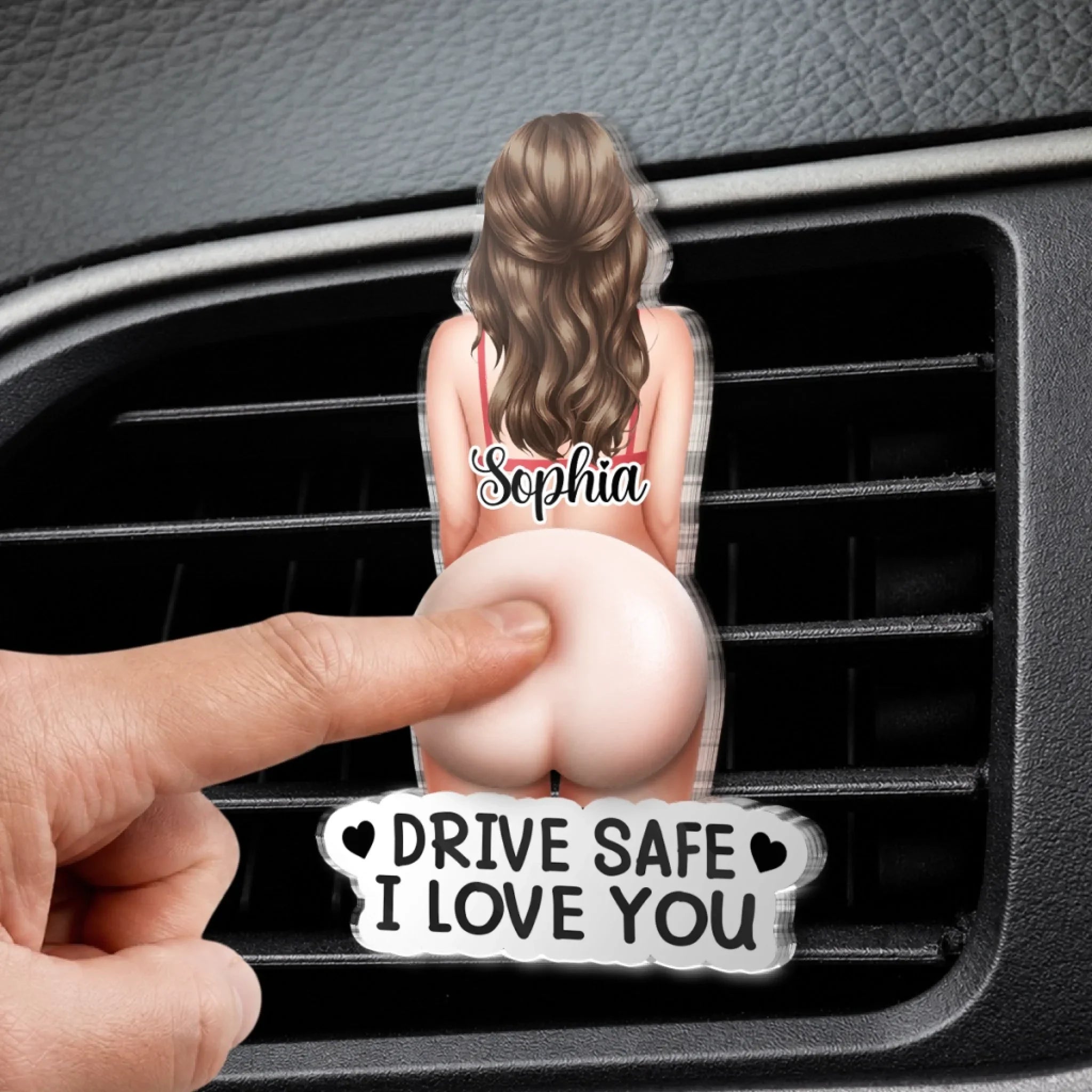 Custom Squishy Acrylic Car Vent Clip - Personalized Anniversary Wedding Gifts For Husband And Wife, Him And Her - Too Hot To Ignore