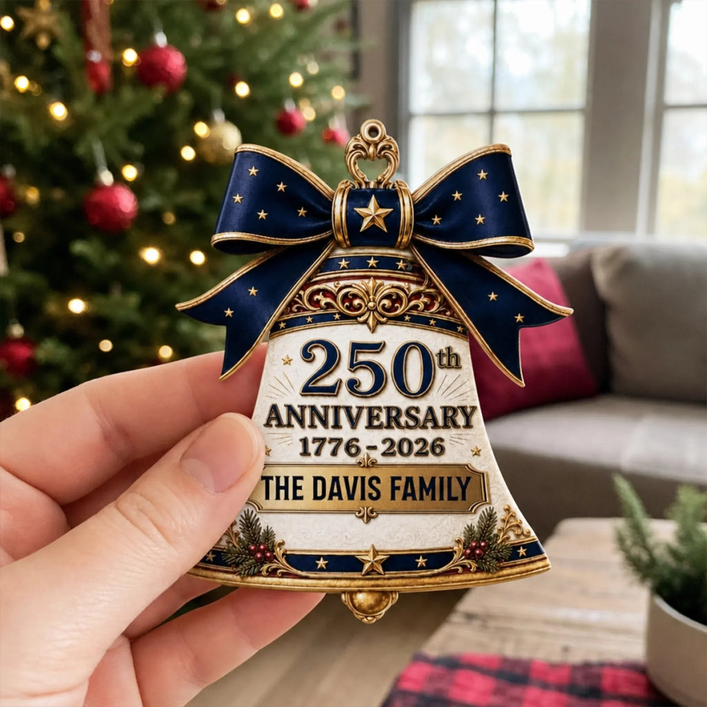 Custom Acrylic Ornament - Personalized America 250th Anniversary Christmas Gifts For Mom, Dad, Brother, Sister - Freedom Looks Good