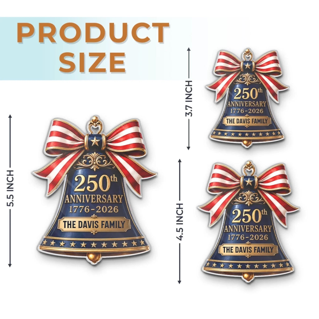 Custom Acrylic Ornament - Personalized America 250th Anniversary Christmas Gifts For Mom, Dad, Brother, Sister - Freedom Looks Good