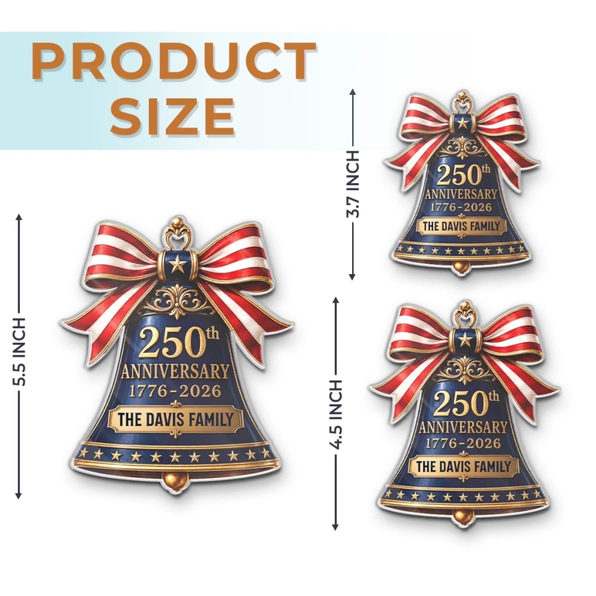 Custom Acrylic Ornament - Personalized America 250th Anniversary Christmas Gifts For Mom, Dad, Brother, Sister - Freedom Looks Good